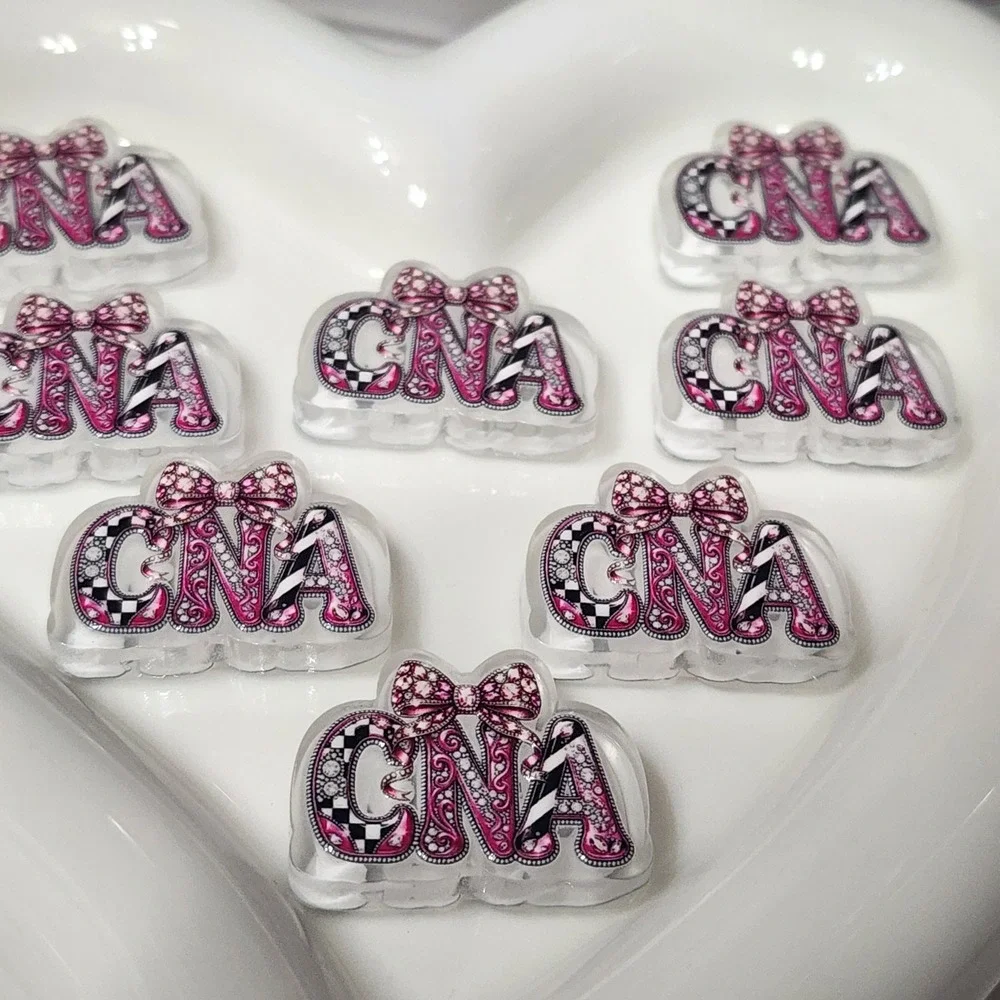 CNA Beads 2 Pcs Focal Beads Crafts Beaded Pen Jewelry Making Charms Bow Acrylic